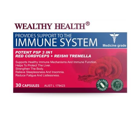 Wealthy Health POTENT PSP 3 IN 1 RED REISHI COMPLEX 60&#039;S