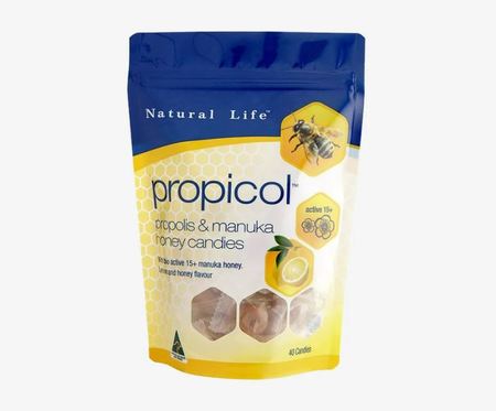 Natural Life Propolis Candy 40 Lozenges Lemon &amp; Honey Flavour