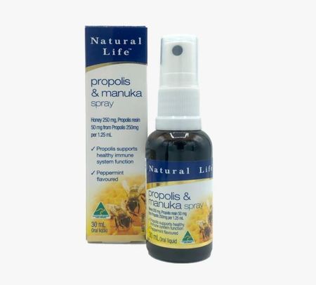 Natural Life Prop. &amp; Manuka Honey Spray 30ml 20%
