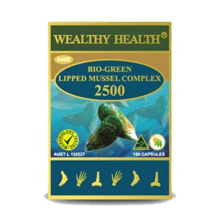 Wealthy Health BIO-GREEN LIPPED MUSSEL COMPLEX  2500 (16kg) 180&#039;S