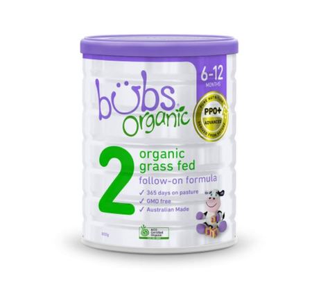 bubs Organic Grass Fed Follow-on Formula 2 800g