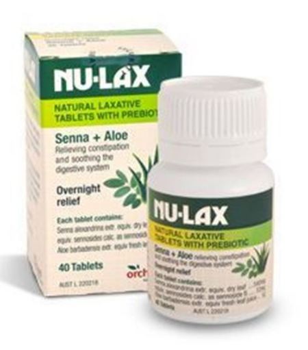 Nu-Lax Natural Laxative Tablet with Prebiotic 40cap