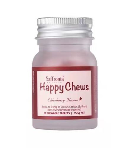 Unichi Saffronia Happy Chews Elderberry Flavour 60cap