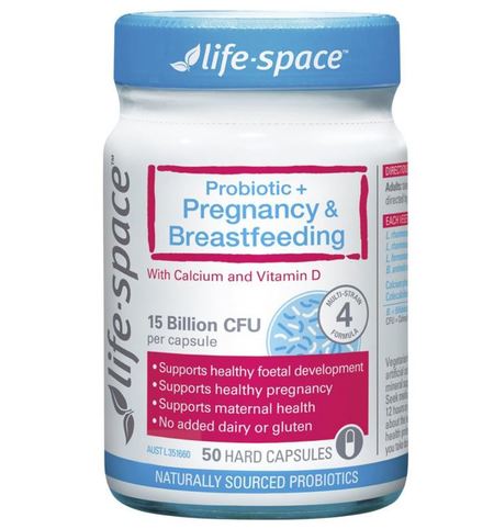 Life Space Probiotic + Pregnancy &amp; Breastfeeding with Calcium and Vitamin D 50cap