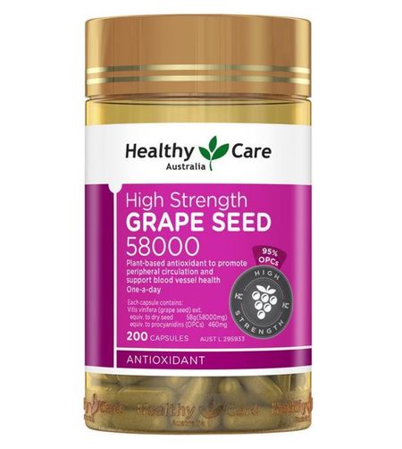 Healthy Care High Strength Grape Seed 58000 200cap
