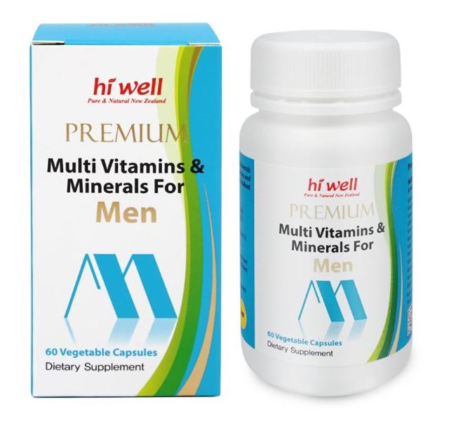 하이웰 프리미엄 남성 멀티비타민&amp;미네랄 60 베지캡슐 / Hi Well Premium Vitamins Minerals Men 60VegeCap