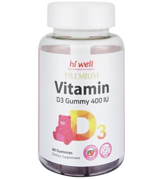 하이웰 프리미엄 비타민D3 구미 400IU 60구미 / Hi Well Premium Vitamin D3 Gummy 400IU 60Gummies